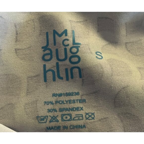 J. Mclaughlin Women's Small Long Sleeve Full Zip Blue Green Geometric Golf Top - Picture 6 of 6